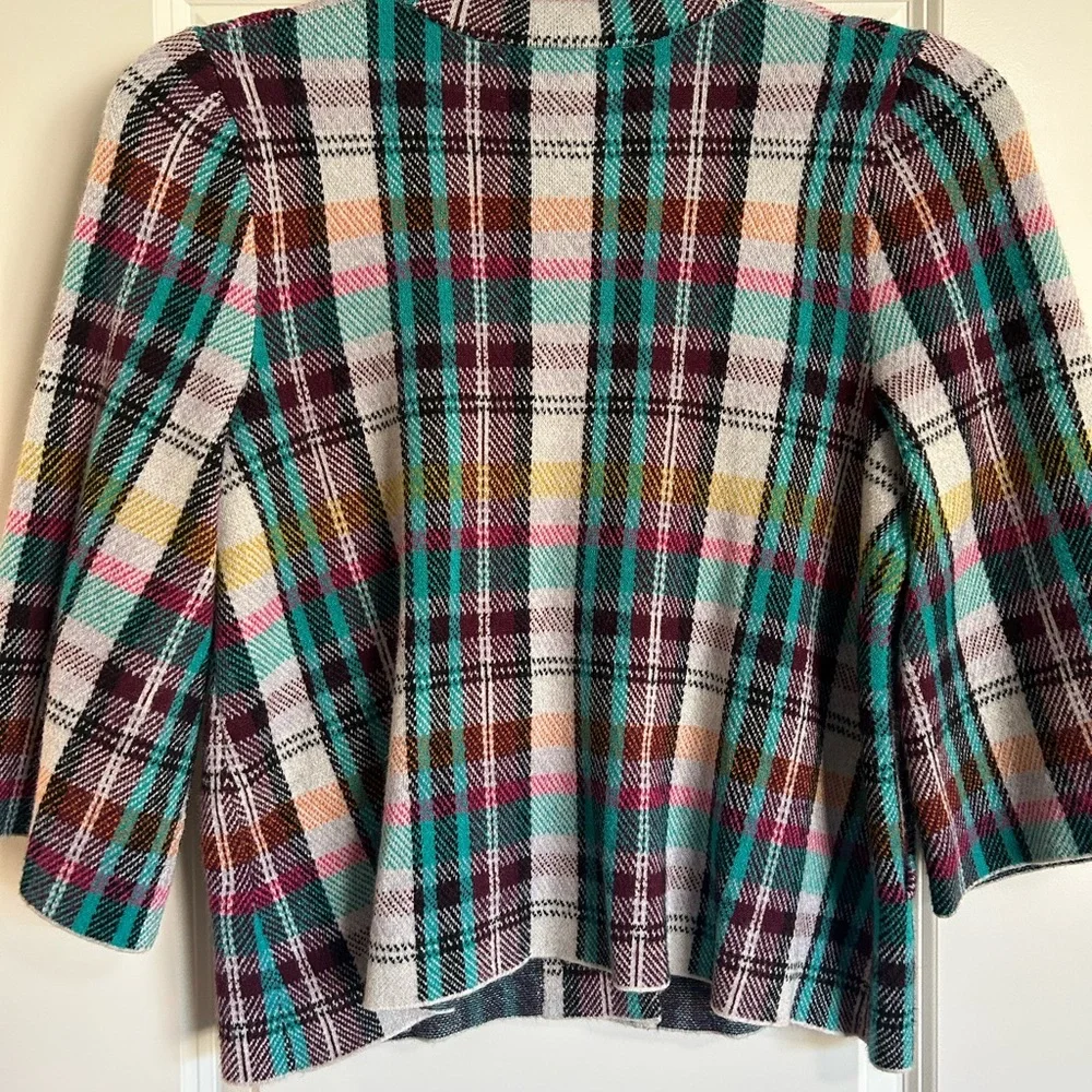 Anthropologie Multicolor Plaid Blazer - Picture 6 of 6